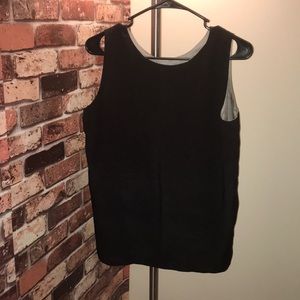 Harve Bernard satin black tank style dress shirt